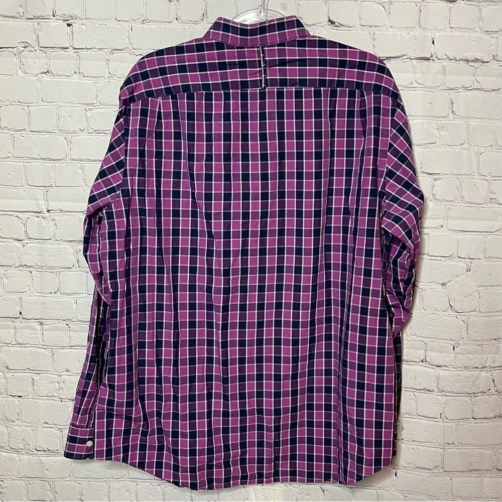 Banana Republic Soft Wash Slim Fit Plaid Long Sleeve Button Down size XL